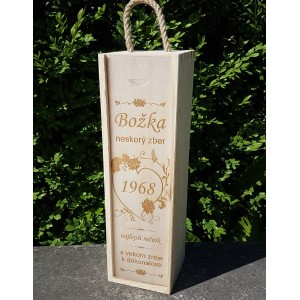 Wooden packaging for wine