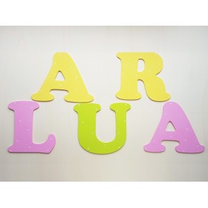 Wooden letters on the wall height 20cm - LAURA