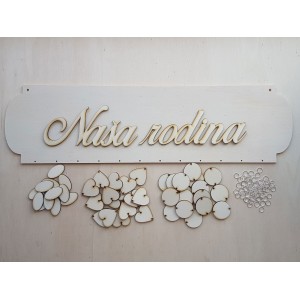 Wooden family calendar type A with inscription "Naša rodina" SK