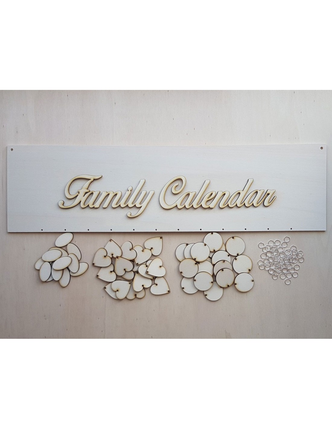 Wooden family calendar type D with inscription "Family Calendar"