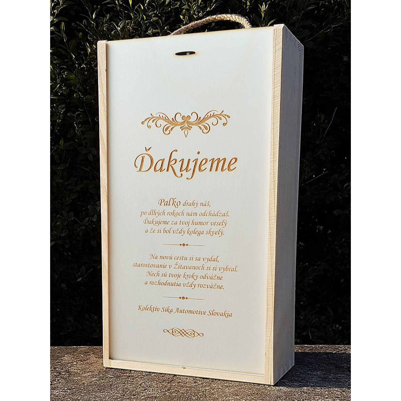 Wooden gift box for wine 2x0.75l | LYMFY.eu | Wooden packaging for wine