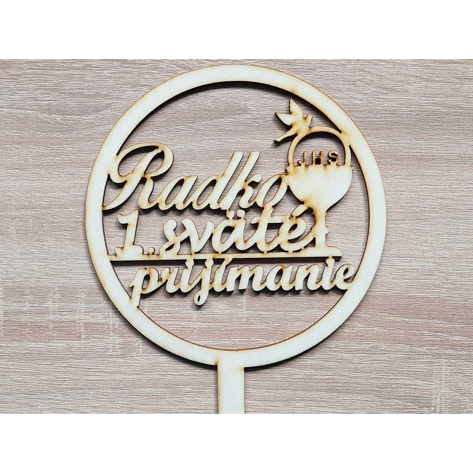 Wooden punch circle 1st Holy Communion with name 15cm | LYMFY.eu | First holy communion