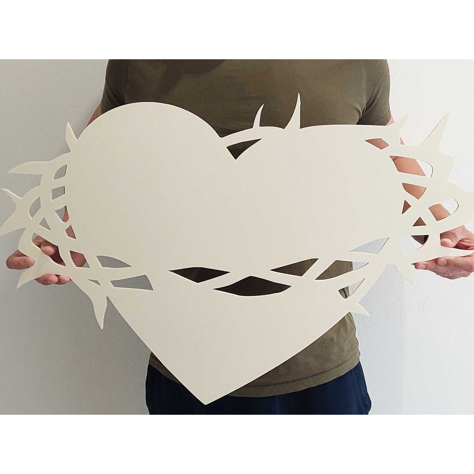 Heart with Jesus' crown - Divine Heart 80cm | LYMFY.eu | First holy communion