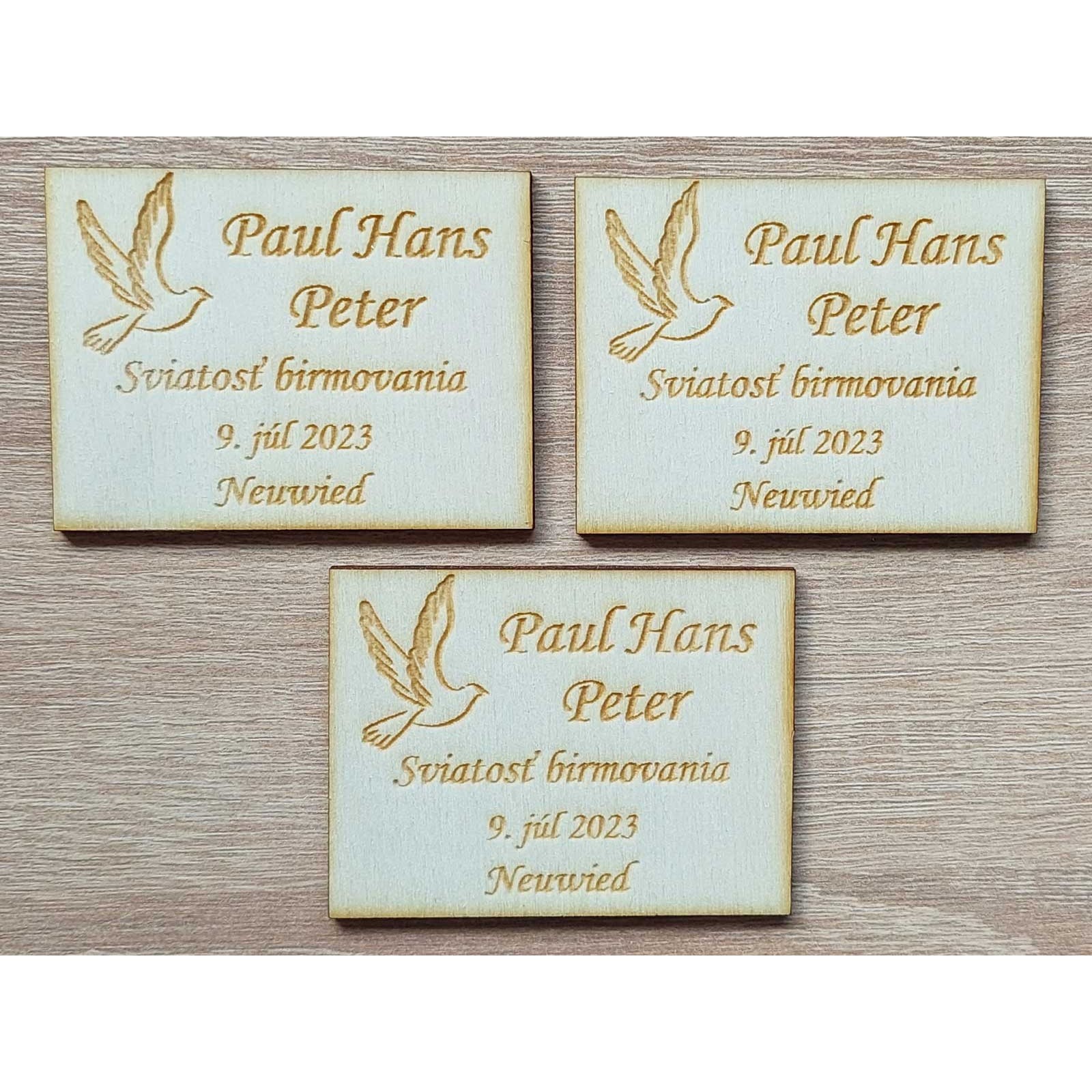 Wooden magnet sacrament of confirmation 8 cm price per piece | LYMFY.eu | First holy communion