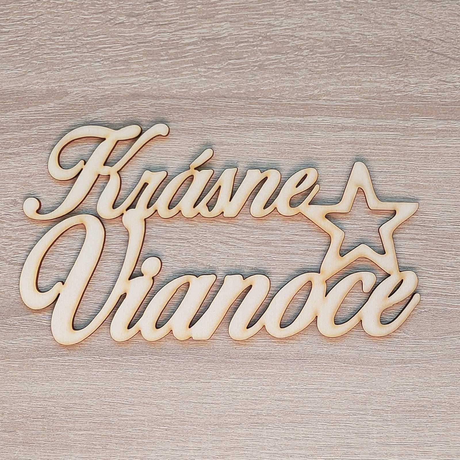 Wooden sign Beautiful Christmas 18cm | LYMFY.eu | Inscriptions