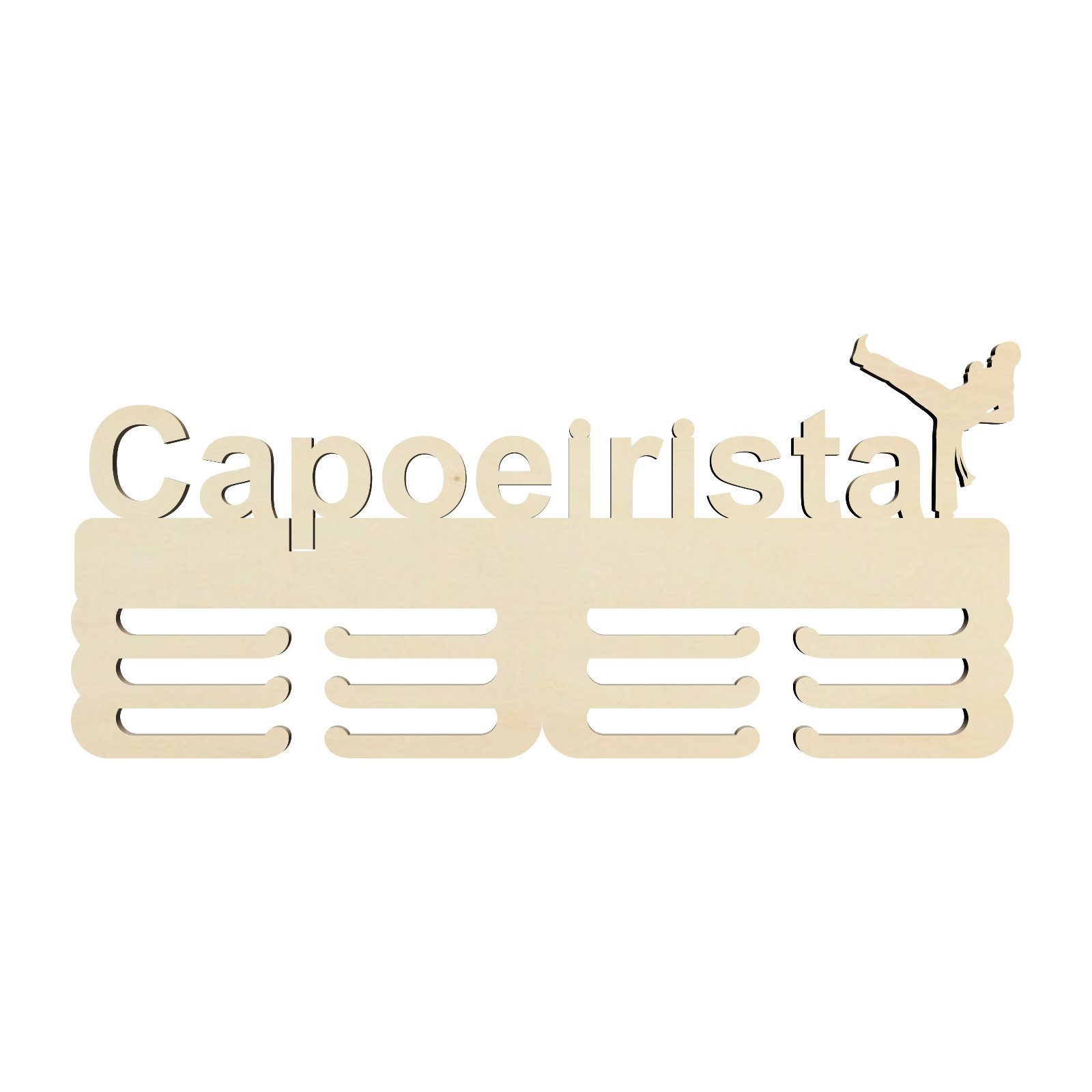 Medal hanger with the name capoeira 45cm | LYMFY.eu | Wooden hanger for medals