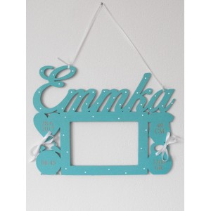 Photo frame with name and data