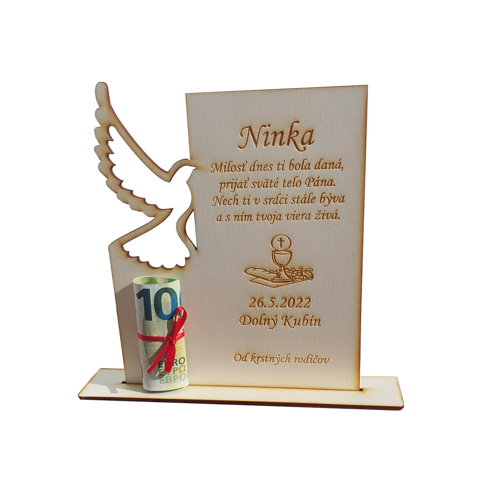 Personalized gift for 1st Holy Communion DOVE 20cm | LYMFY.eu | First holy communion