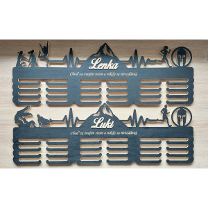 Wooden hanger for medals