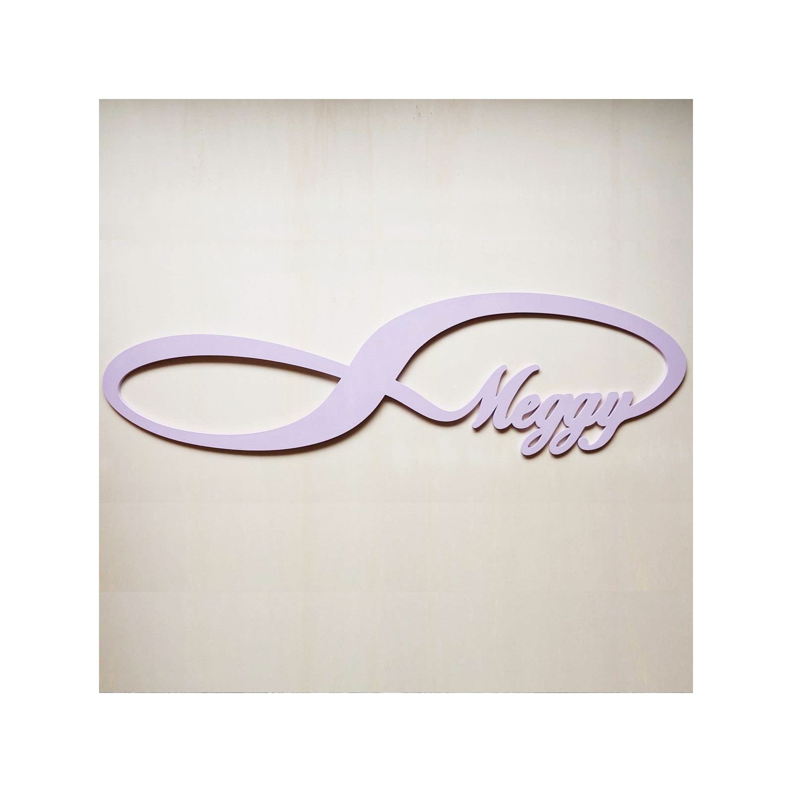 Logo infinity with name width 80cm | LYMFY.eu | 3D logos and inscriptions on the wall