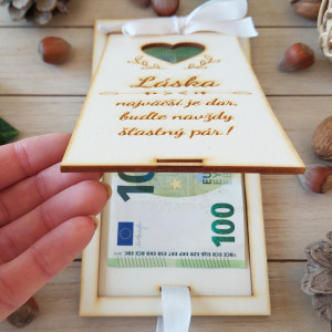 Wooden envelopes for money