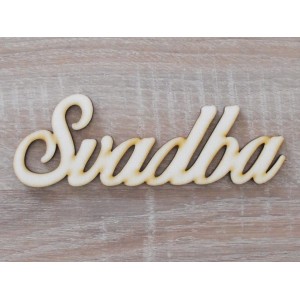 Wooden inscription wedding 70x205mm