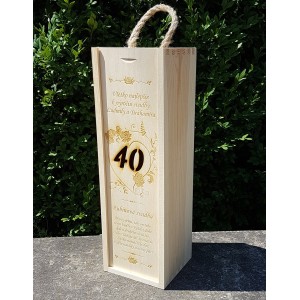 Wooden packaging for 1 bottle