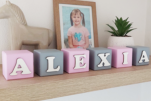 Original Hand-Painted Wooden Blocks with Names: A Unique Decoration for Your Home